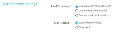 Specific Sensor Settings